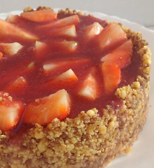 base galleta tarta de queso coco fresa